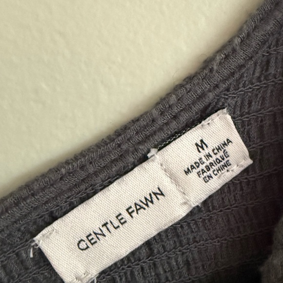 Gentle Fawn Charcoal Green Flutter Sleeve Blouse - Picture 3 of 3